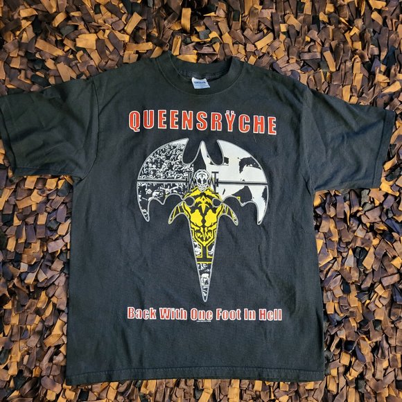 Vintage Queensryche "Back with One Foot in Hell" 2004 US Tour Black Men's Medium - Picture 1 of 4
